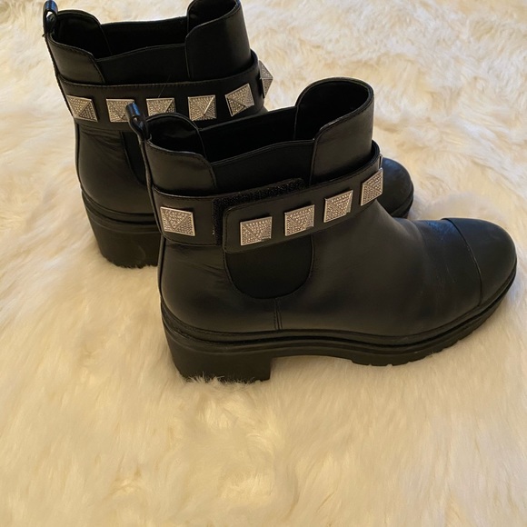 Michael Kors Glenn Crystal Studded Leather Boot - Picture 3 of 6